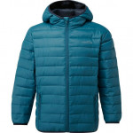 blue baffled childs coat