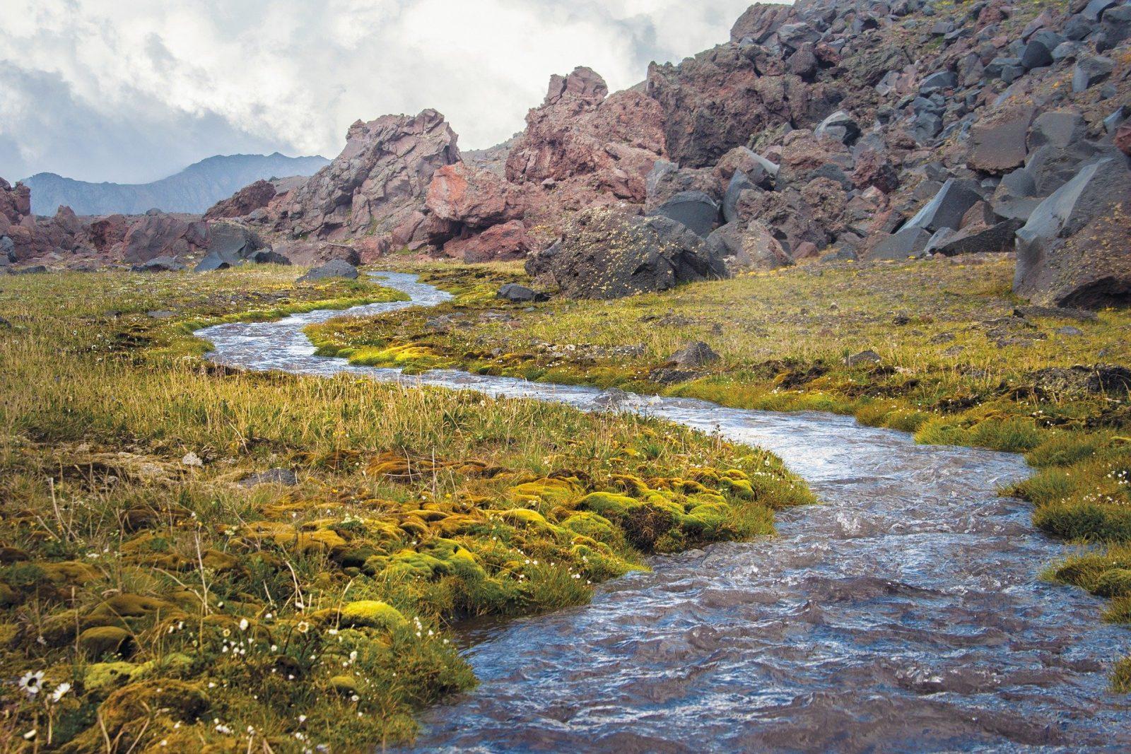 Rocky Terrain surrounding small stream