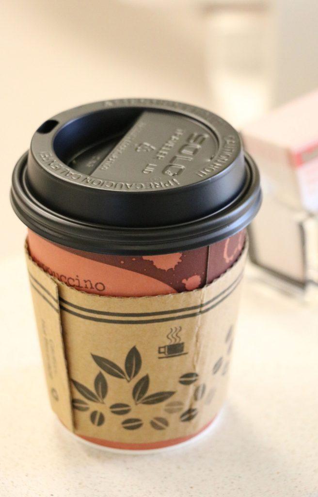 Paper takeaway coffee cup