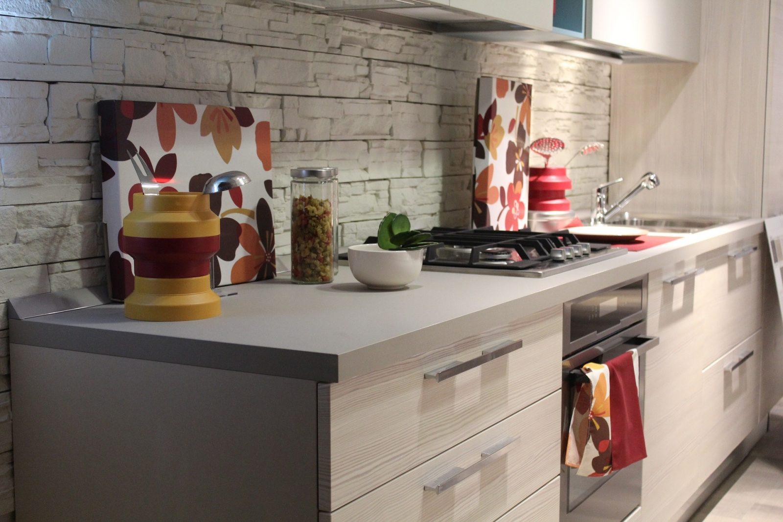 Grey and White Kitchen Scene