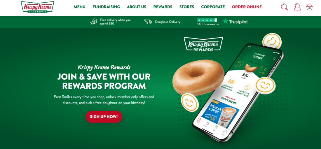 krispy kreme uk rewards site